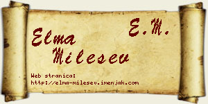 Elma Milešev vizit kartica